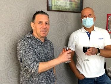 Costin Mărculescu, alături de prietenul său Doru Calangiu