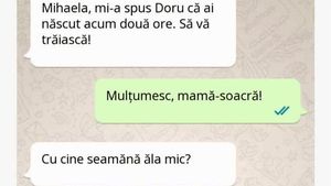 BANC | "Mihaela, mi-a spus Doru că ai născut acum 2 ore. Cu cine seamănă?" POZE