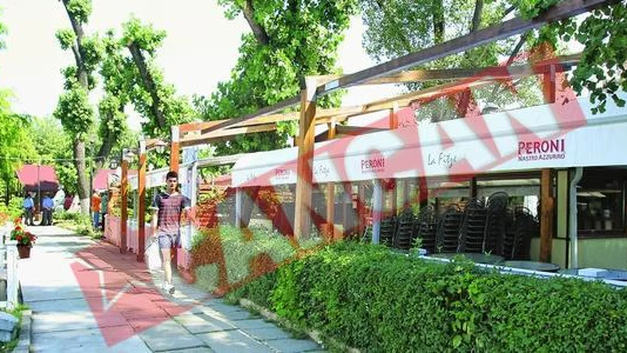 Terasa La fitze, din parcul Herastrau, demolata