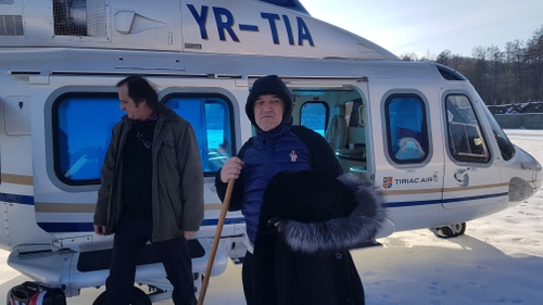 EXCLUSIV | Imagini fabuloase cu Gigi Becali în adidași prin zăpadă, la -10 grade