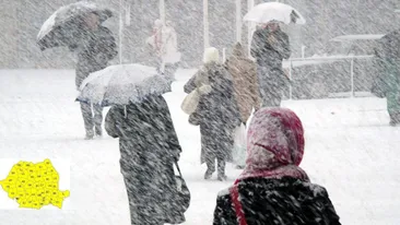 Vine iarna peste România! Informare meteorologică de ninsori, ploi și viscol în întreaga țară!