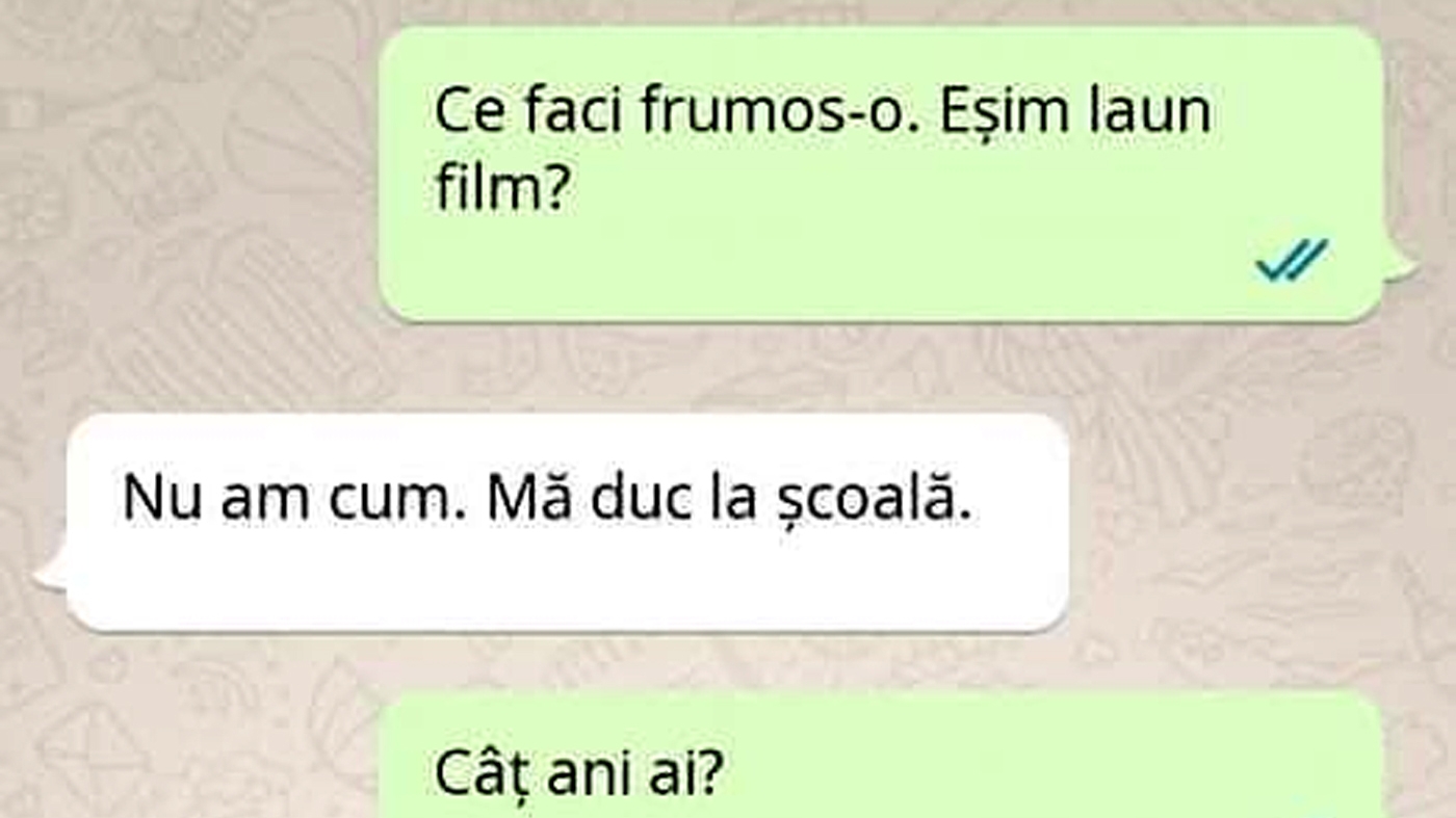 Bancul sfârșitului de săptămână | "Ce faci frumoas-o. Eșim laun film?"