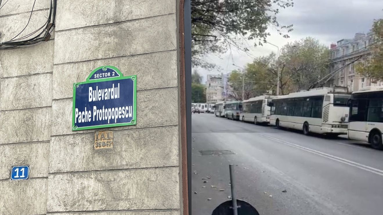 "Dorel" a tras STB pe dreapta! Ireal cum un muncitor a comis-o şi a oprit circulaţia troleibuzelor