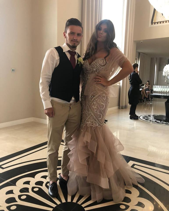 Daniel Benzar, alături de frumoasa lui iubită, Maria