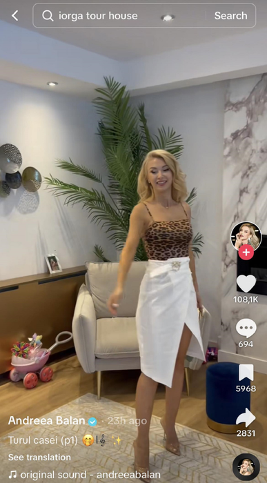 Andreea Bălan se scaldă în lux! Cum arată casa de 850.000 de euro în care locuieşte iubita lui Victor Cornea. FOTO