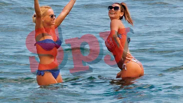 La mare, la soare, fetitele sunt goale! Lora, Bianca, Vancea si Anda Adam, dezbracate, si din fata, si din spate!