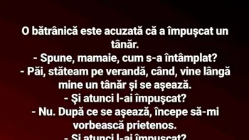 Bancul de sâmbătă | Bătrânica și tânărul