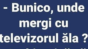 Bancul de vineri | ”Bunico, unde mergi cu televizorul ăla?”