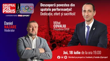 Mihai Covaliu, președintele COSR, invitatul emisiunii ,,Drumul spre Paris’’ de joi, 18  iulie, de la ora 19:00