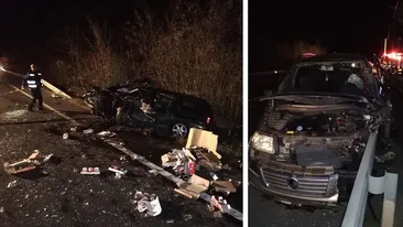 Accident teribil în Hunedoara, după ce două mașini s-au ciocnit frontal: sunt 7 răniți. Ce au aflat polițiștii despre șoferul care a făcut depășirea riscantă