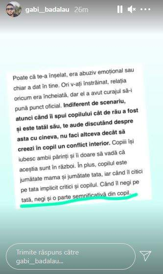 Gabi Bădălău o atacă din nou pe Claudia Pătrășcanu. Ce mesaj i-a transmis afaceristul fostei sale soții