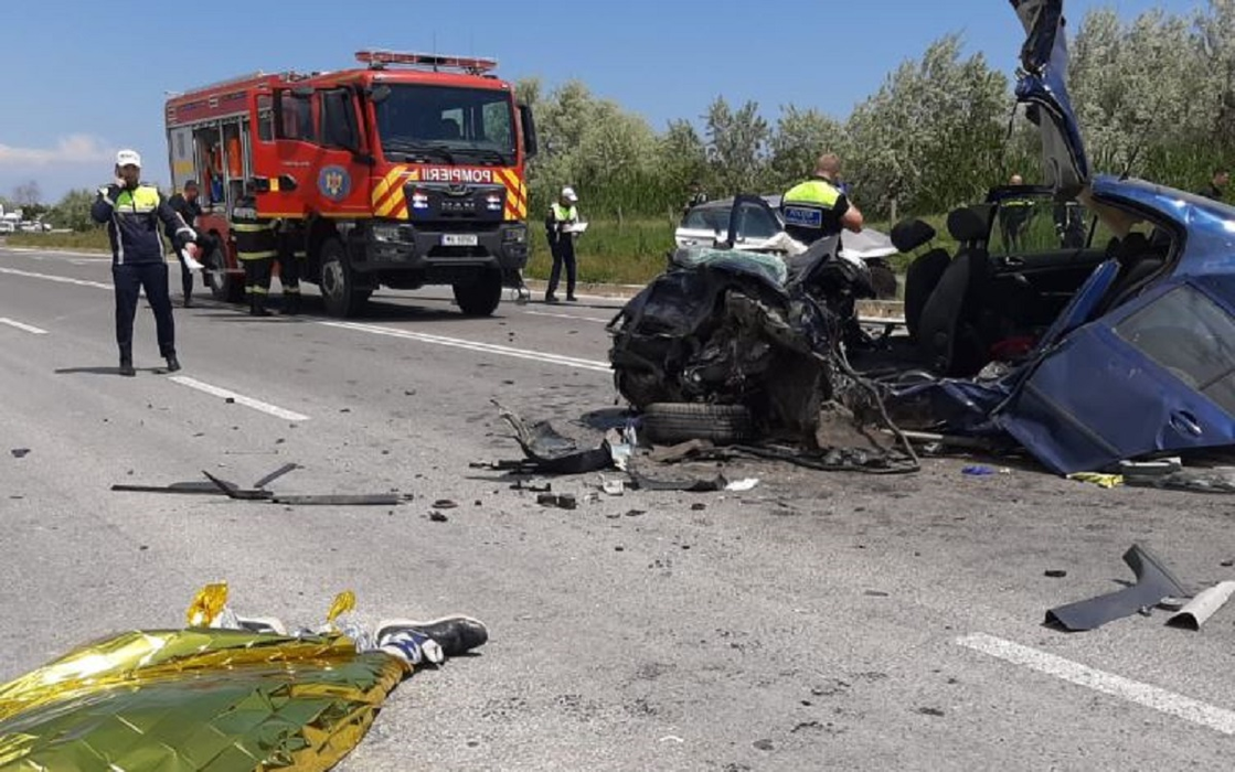 Accidentul rutier s-a produs pe drumul ce leagă orașul Năvodari de localitatea Corbu - Drumul Județean (DJ) 226/ sursă foto: social media