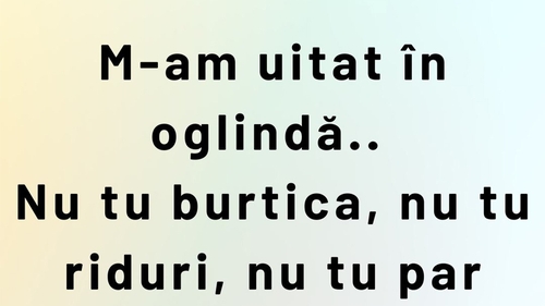 BANCUL ZILEI | Adevărul din oglindă