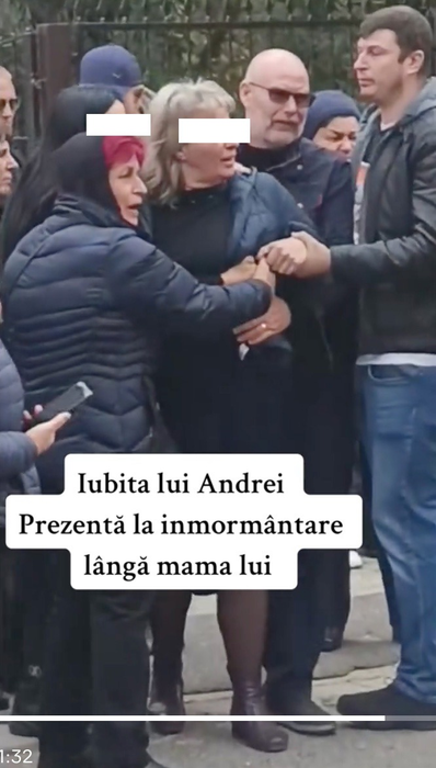 Imaginile durerii de la înmormântarea lui Andrei din Galați. Iubita care a dat cu mașina peste el, distrusă