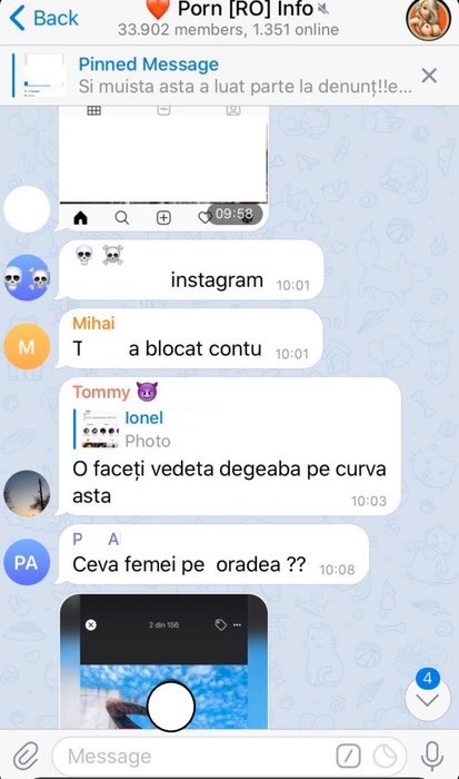 O parte din conversațiile de pe controversatul grup