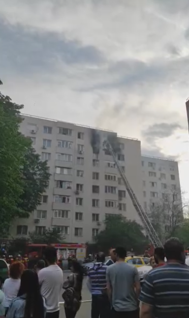 Incendiu în București / Foto: Captură Video