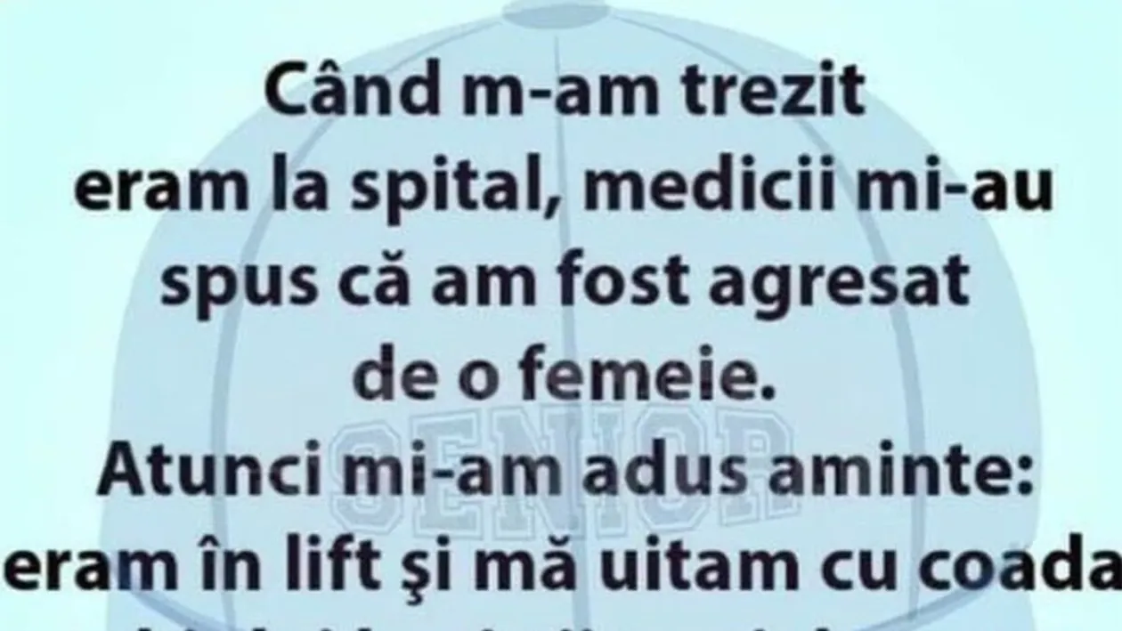 BANC | Medicii mi-au spus că am fost agresat de o femeie