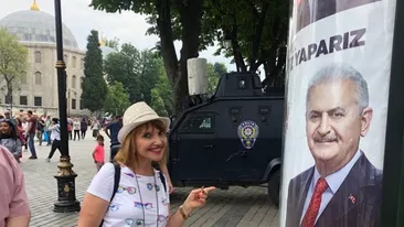 Echipa Marinei Almășan s-a ciocnit de chipul lui ”Liviu Dragnea” pe toate străzile din Istanbul.
