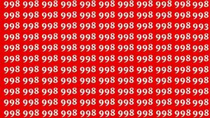 Test de perspicacitate | Nu toate numerele din această poză sunt 998. Găsiți-l pe cel diferit!