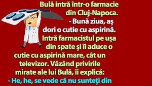 BANC | Bulă intră într-o farmacie din Cluj-Napoca