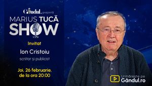 Marius Tucă Show începe joi, 26 februarie, de la ora 20.00, live pe Gândul. Invitat: Ion Cristoiu