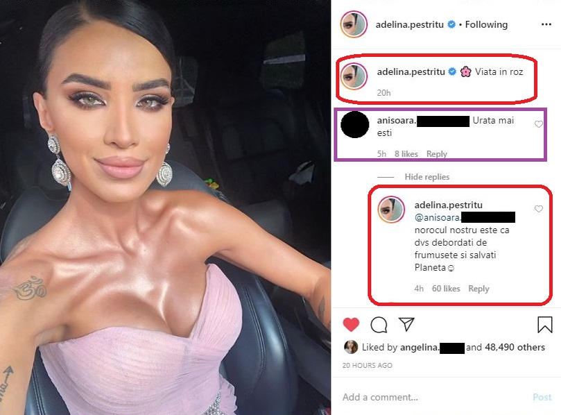 Adelina Pestrițu, criticată dur și jignită pe Instagram: “Ce urât ți se văd oasele”! Cum a răspuns vedeta cârcotașilor