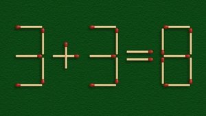 Test de inteligență | Mutați un singur chibrit pentru a corecta 3 + 3 = 8
