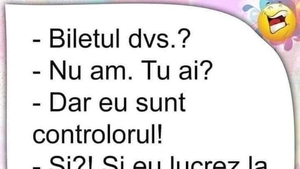 BANCUL ZILEI | Controlorul în tren: "Biletul dumneavoastră?"