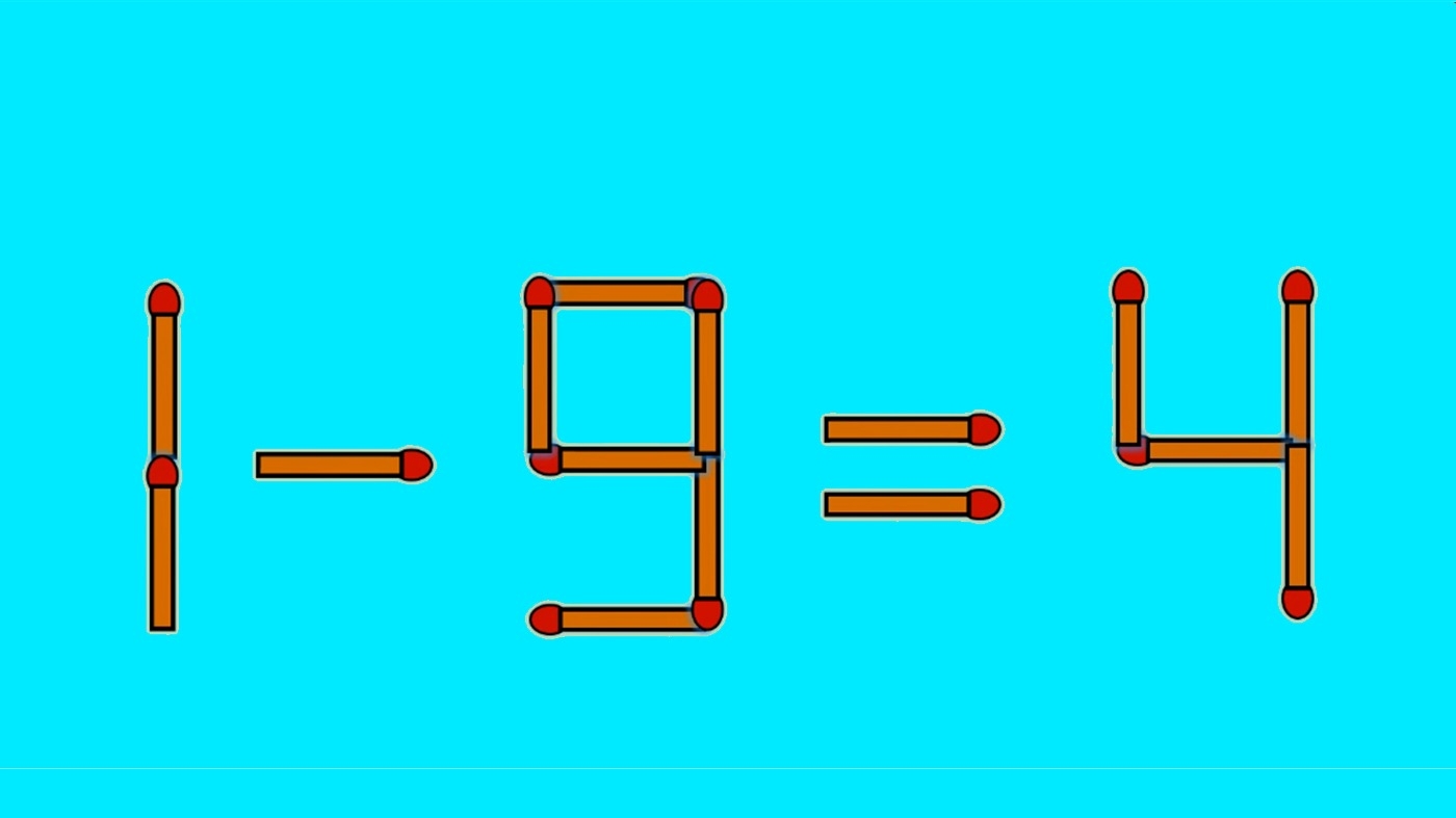 Test IQ exclusiv pentru genii | Corectați 1 - 9 = 4, mutând un singur chibrit