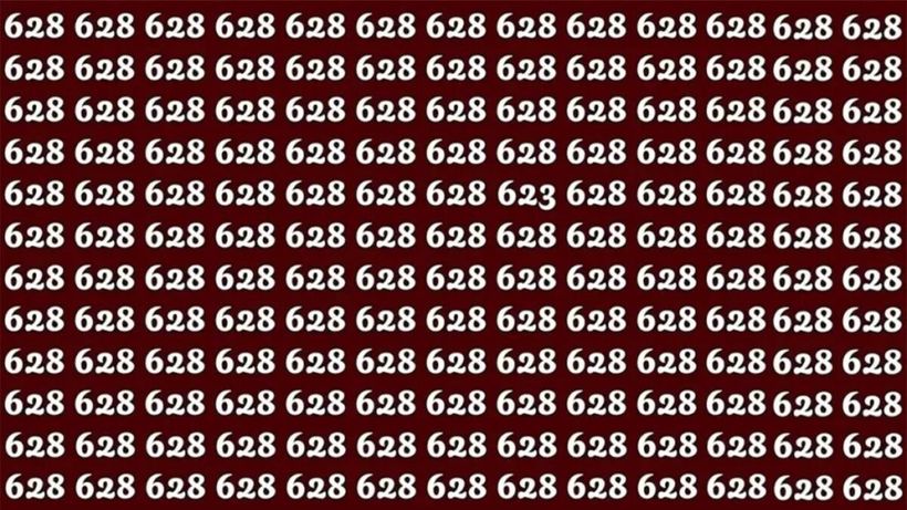 Test de logică | Nu toate numerele din această imagine sunt 628. Găsește-l pe cel diferit!