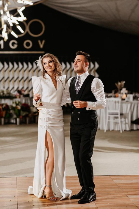 Valentin Sanfira și Codruța Filip în ziua nunţii/ Sursă foto: Instagram
