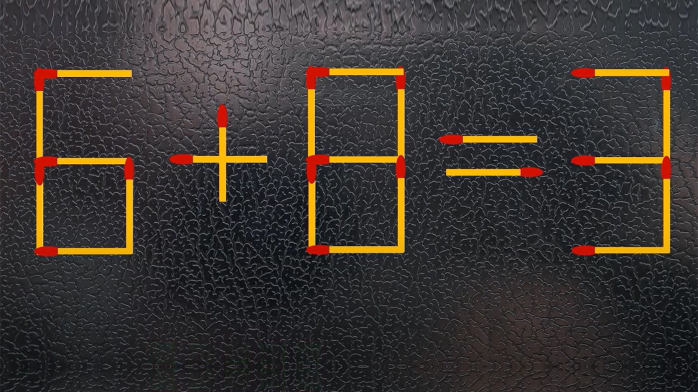 Test IQ cu chibrituri | Corectați 6 + 8 = 3, mutând un singur băț