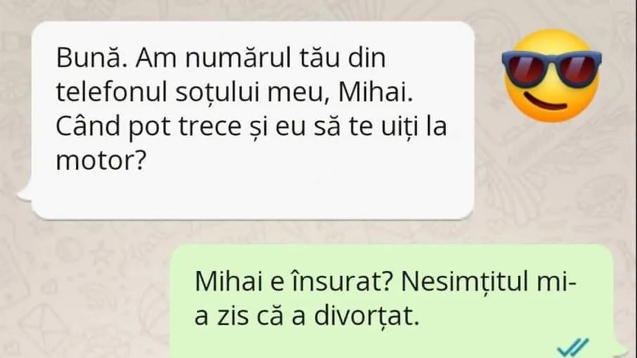 BANC | Nevasta și amanta: Am numărul tău din telefonul soțului meu, Mihai