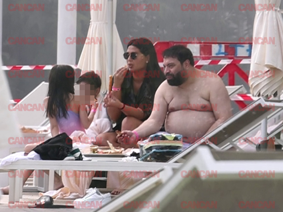 Roxana și Florin Salam la piscină alaturi de copii Foto CANCAN.RO