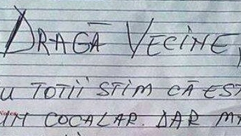 Viralul saptamanii! Mesaj pentru vecinul care nu a iesit la deszapezire