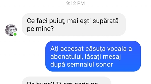 BANC | "Ce faci, puiuț, mai ești supărată pe mine?"