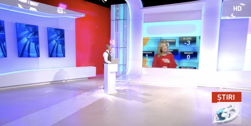 Astăzi a fost ultima zi de muncă pentru prezentatoarea de meteo Denisa Țicu © captură Antena 3
