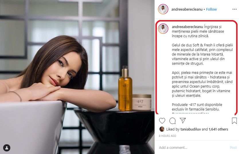 Andreea Berecleanu a pozat goală în cadă la 44 de ani © Instagram
