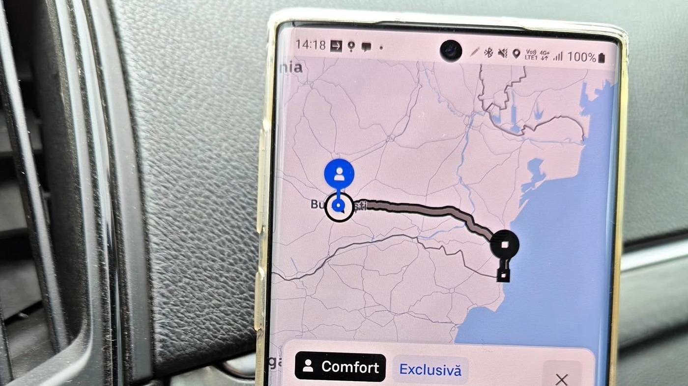 Un client a comandat o masină Uber din București până în Vama Veche. Cât a plătit pentru cursa de 267 km (3 ore și 25 minute)
