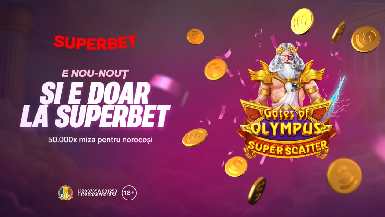 (P) Gates of Olympus Super Scatter – e nou-nouț, super așteptat și exclusiv la Superbet!