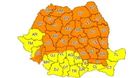 Avertizare meteo de la ANM! Coduri galben și portocaliu de ploi și furtuni în toată țara