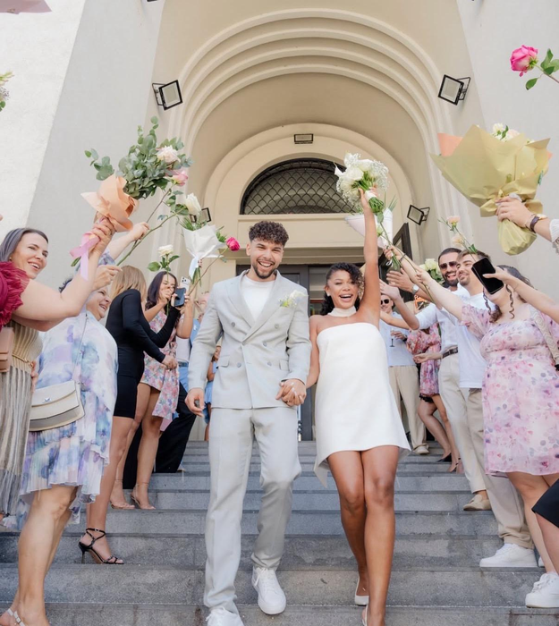 Patrice Cărăușan și Alin Bărică s-au căsătorit! Primele imagini de la cununia civilă