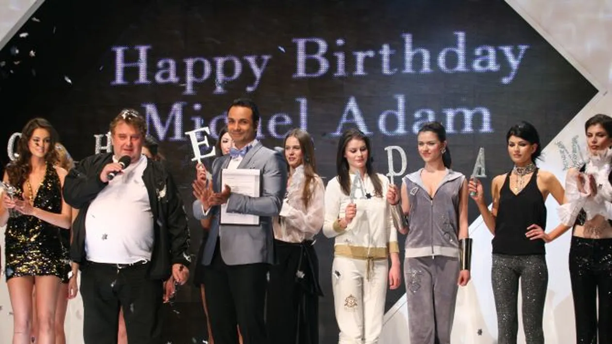 Michel Adam si-a sarbatorit ziua de nastere la Bucharest Fashion Week!