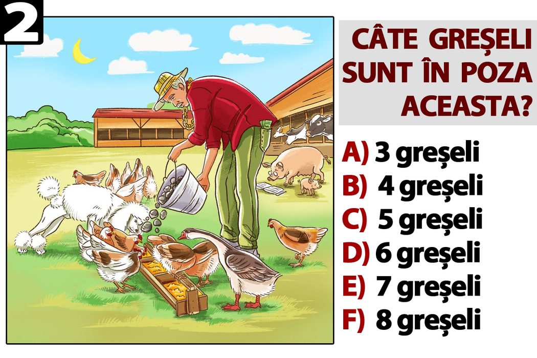 Test de inteligență special pentru genii | Găsiți toate greșelile în aceste 10 poze. Numărul răspunsurilor corecte îți va spune ce IQ ai