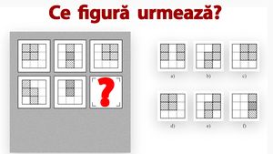 Test de inteligență pentru calcularea IQ-ului în 5 minute | Ce figură urmează în seria din imagine?!
