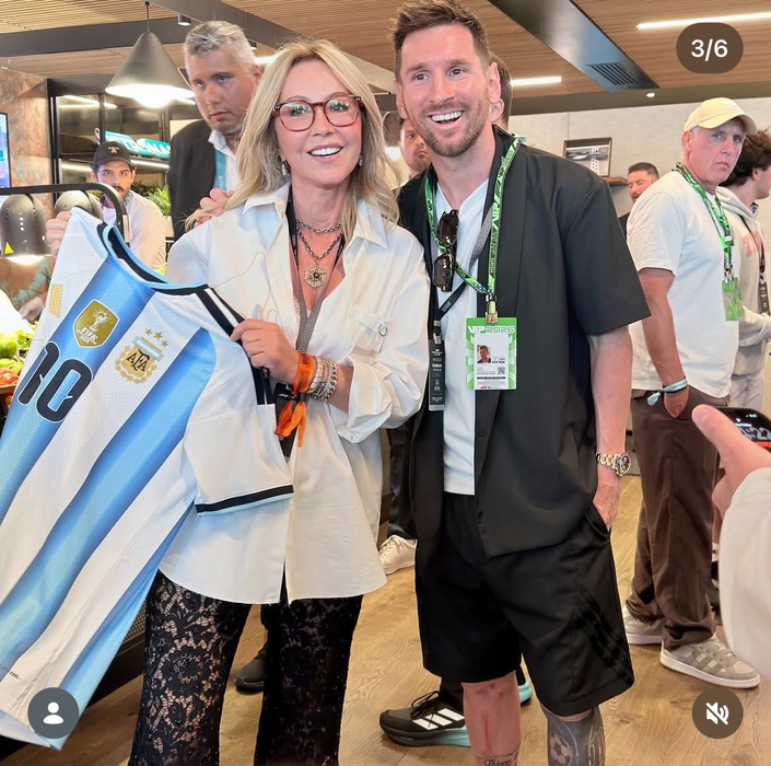 Anastasia Soare și Lionel Messi/ sursă foto: social media