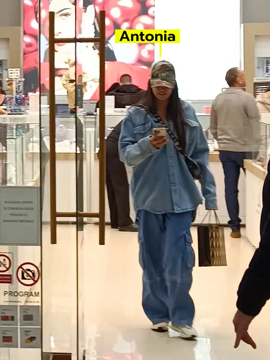 Antonia, în stil "camuflat" la cumpărături, înainte de Crăciun