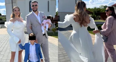 IREAL! Câte mii de lei a costat rochia albă a Danielei Iliescu de la botezul fiicei sale, Miray