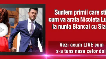 Suntem primii care stiu cum va arata Nicoleta Luciu la nunta Biancai cu Slav! Vezi acum LIVE cum s-a tuns nasa celor doi