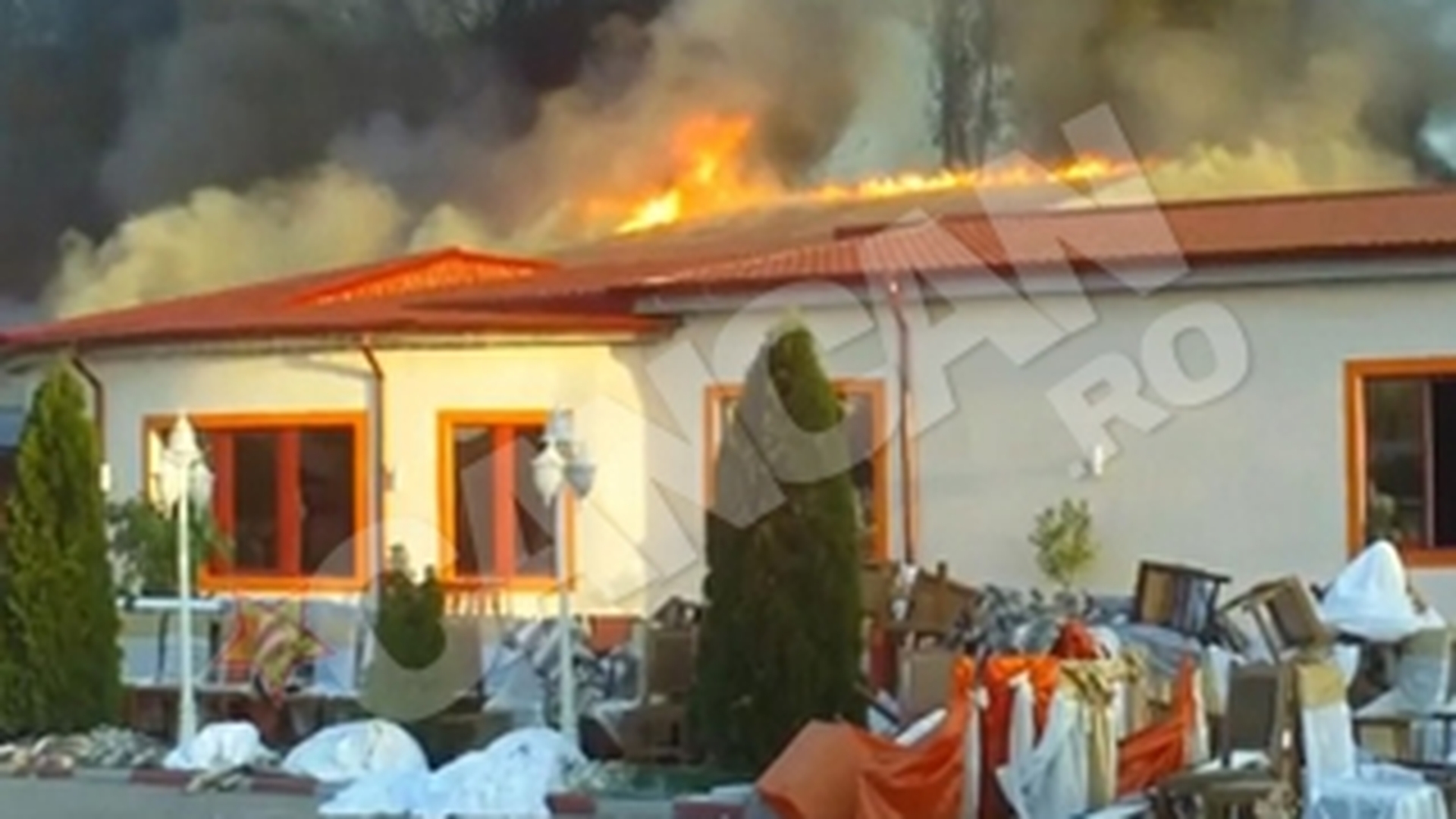 Un restaurant de nunti din Galati s-a facut scrum